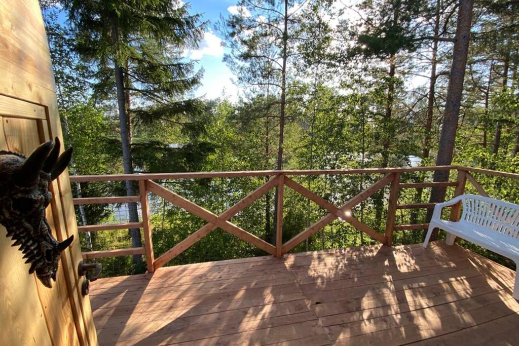 Viking House In The Tree! Jacuzzi, Sauna,Apkure! Lici  Bagian luar foto